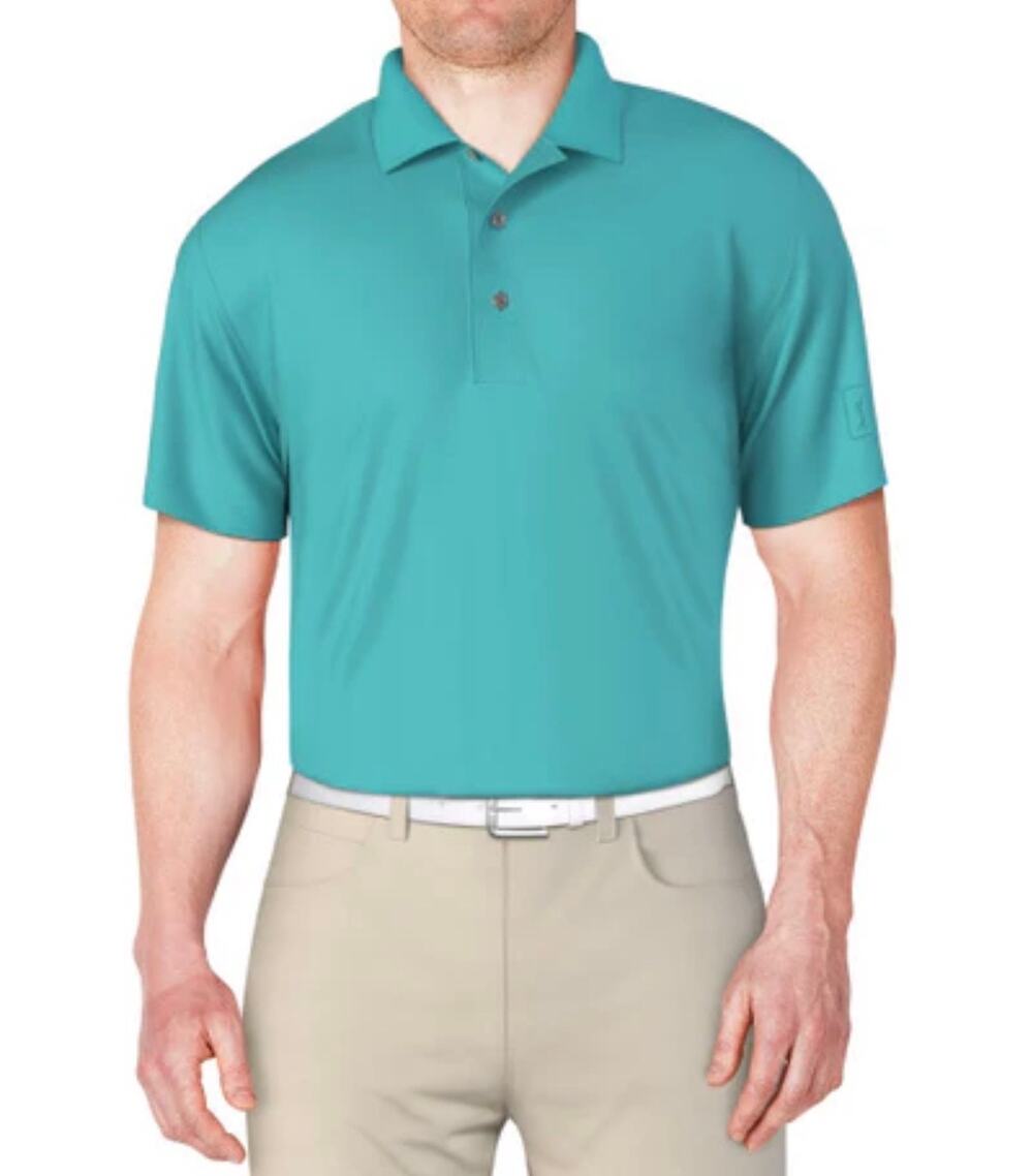 NWT PGA TOUR Airflux Men's Mesh Performance Golf Polo Shirt Large Short Sleeves